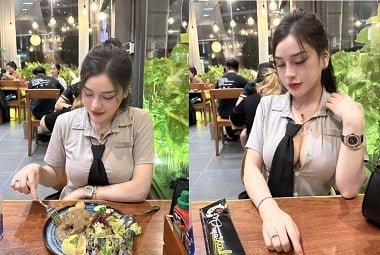 Bộ ngực lớn khiến cho chàng trai thích thú không ngớt